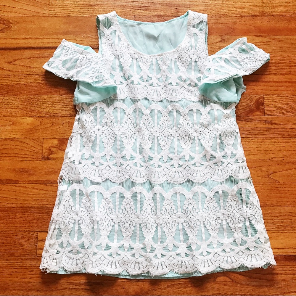 🧚🏻‍♀️ Spring Summer Lace Mini Dress Sz S